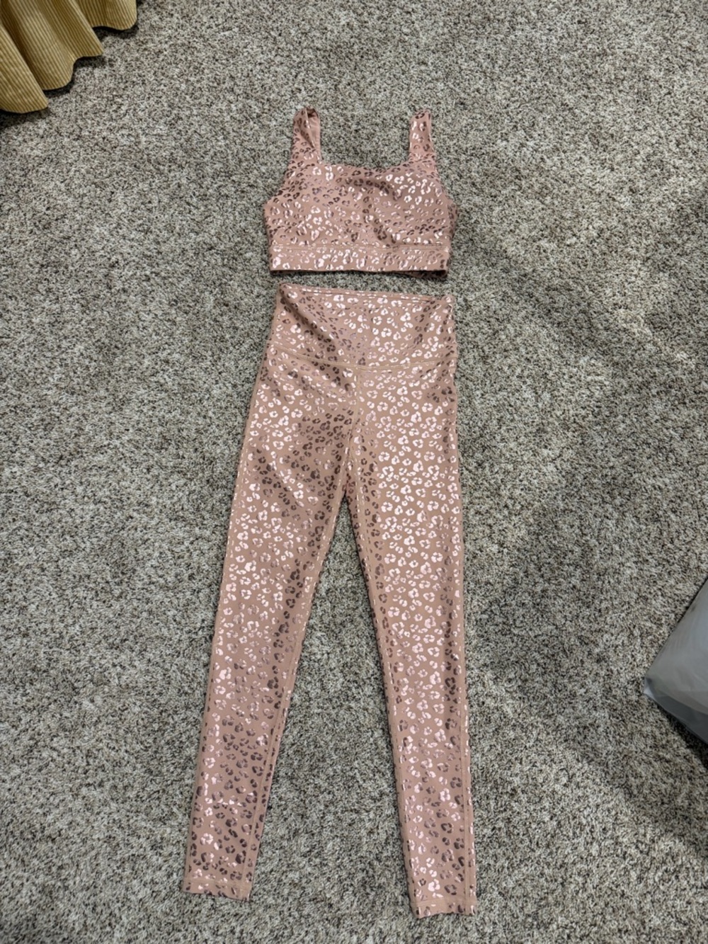 Pink Leopard Print Yoga Set